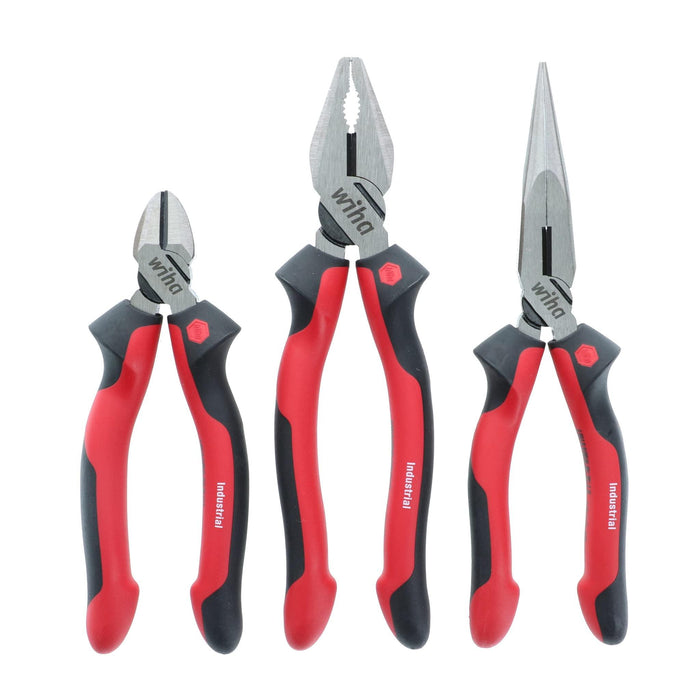 Wiha 30964 3 Piece Industrial SoftGrip Pliers Set