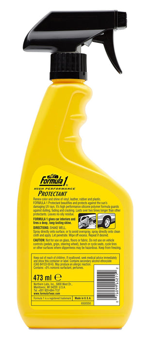 Formula 1 Protectant β High Performance Car Cleaner β Car Cleaning Spray to Shine & Protect β Multi-Surface Car Cleaning Supplies w/Silicone Technology β Exterior & Interior Care Products (16 oz)