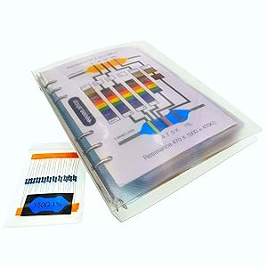 1095pcs 61 Types  1% 0.25w Resistor Book kit, 1Ω-10MΩ RoHS Compliant for Arduino Assorted resistors Set