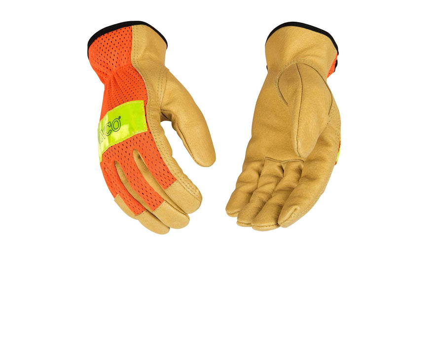Kinco Hi-Vis Orange Mesh & Grain Pigskin Palm Small