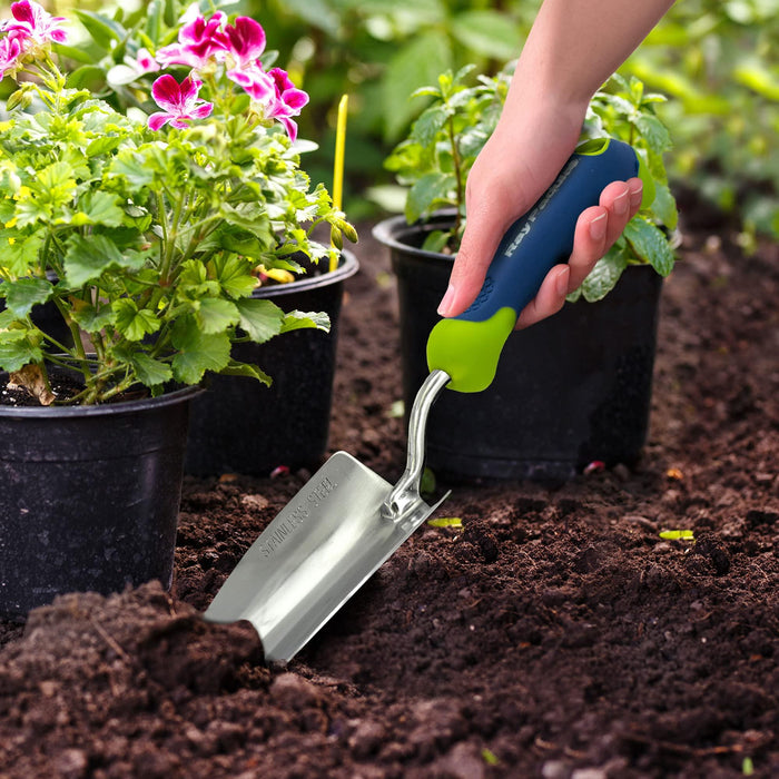 Ray Padula Stainless Steel Comfi-Grip Handheld Garden Trowel Shovel