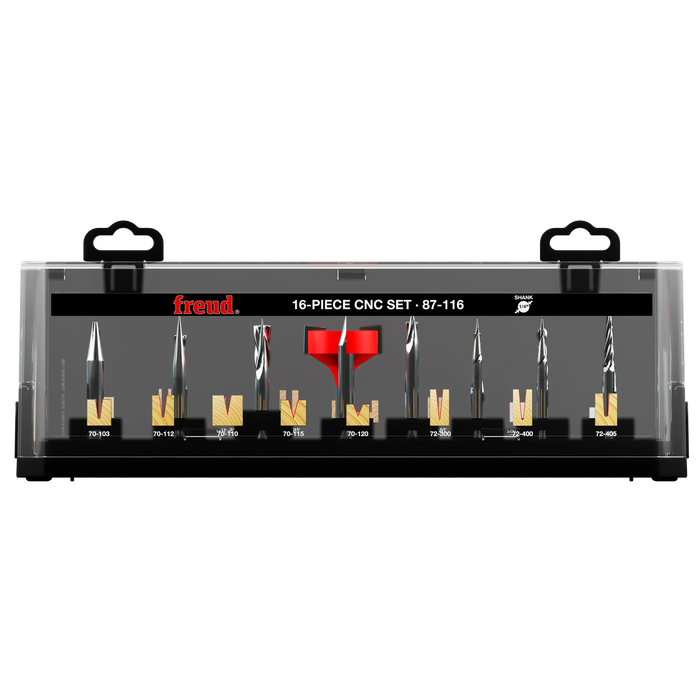 Freud 87-116  16 Piece CNC Router Bit Set