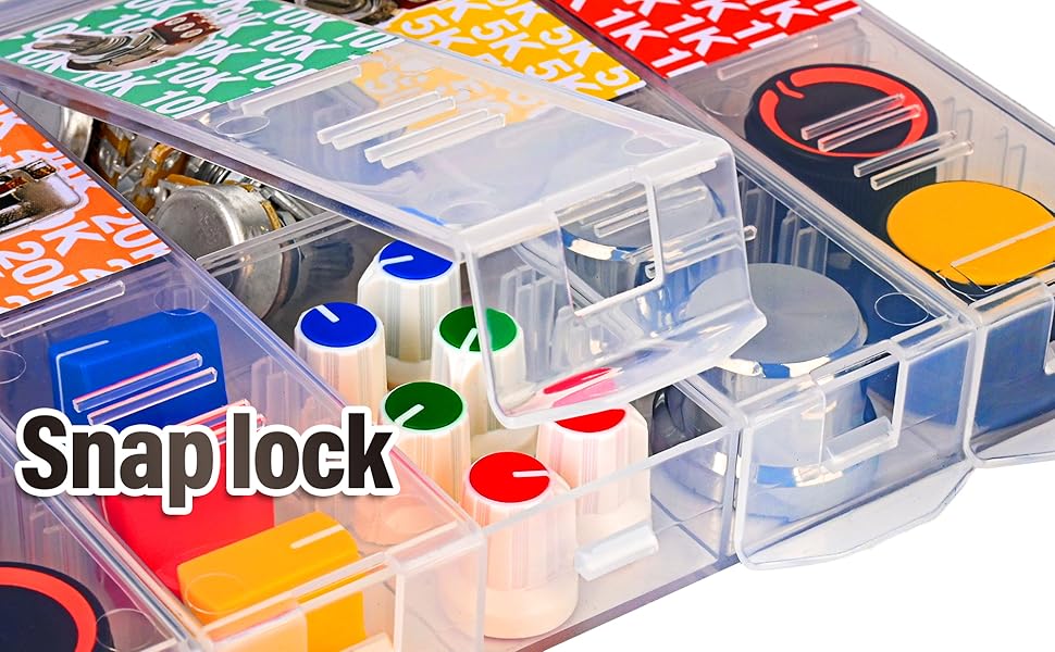 75pcs Potentiometer kit with Rotary knobs 1k 5k 10k 20k 50k 100k