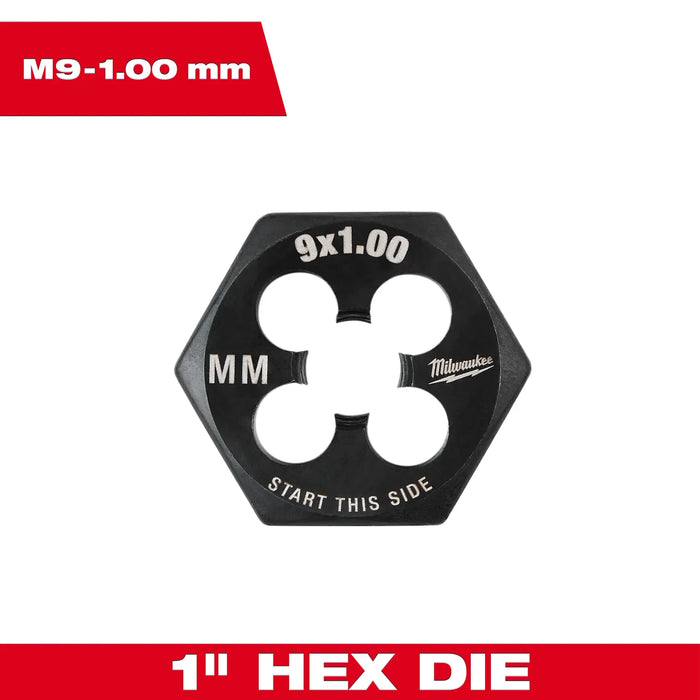 Milwaukee M9-1.00 mm 1-Inch Hex Threading Die 49-57-5349