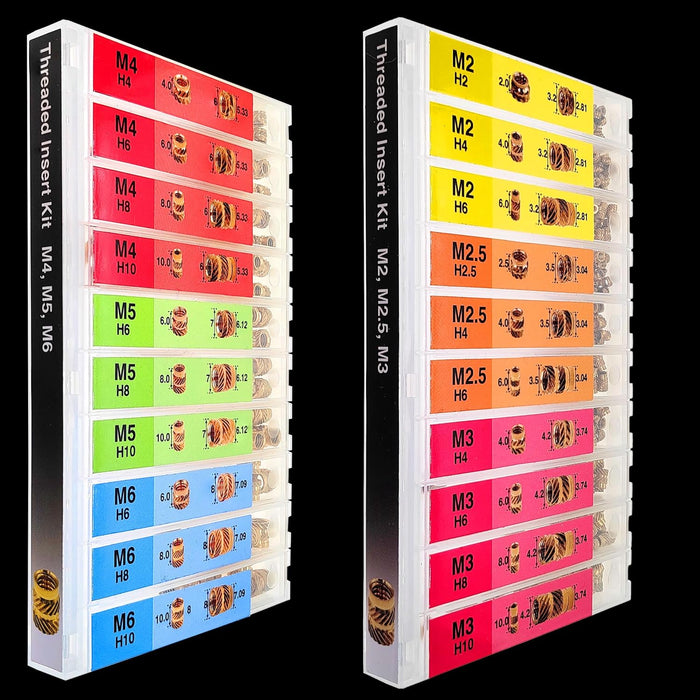 350pcs Metric Threaded Inserts for Plastic Heat Set Threaded Brass Insert Assortment Kit