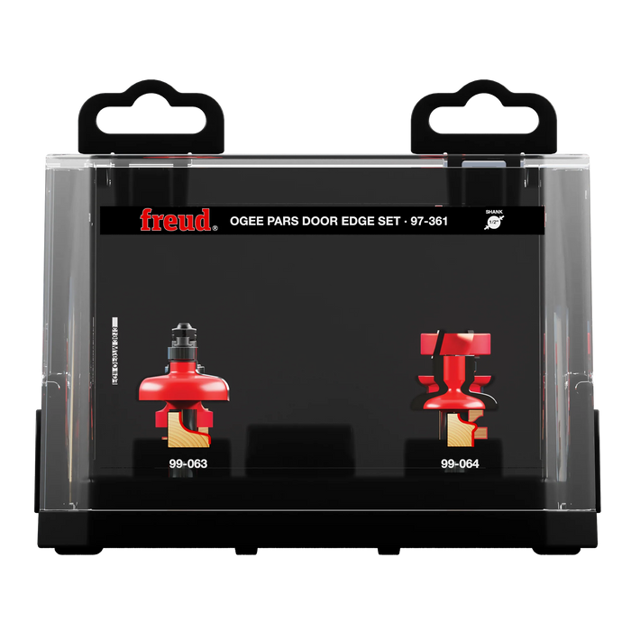 Freud 97-361  3 Piece Premier Adjustable Ogee Door Edge Router Bit Set