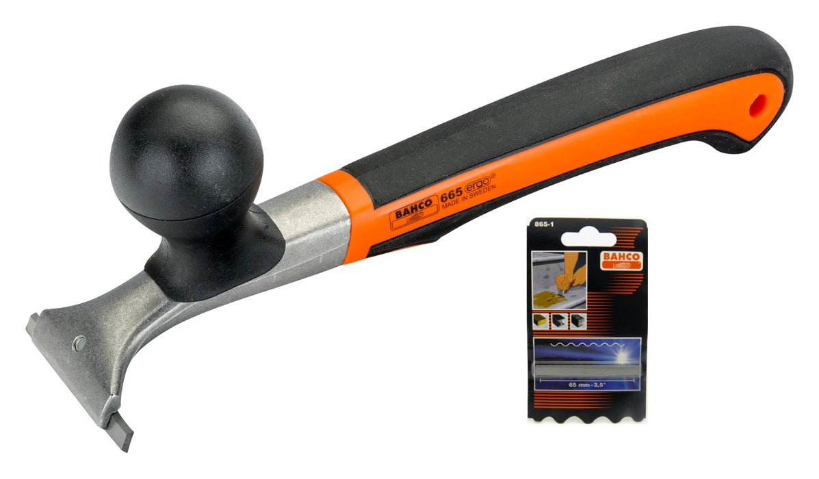 BAHCO® Replacement Carbide Scraper Blade, 2.5" Long Wavy Double Edged. Use In Scrapers # 650 & 665. Williams® # BAH865-1