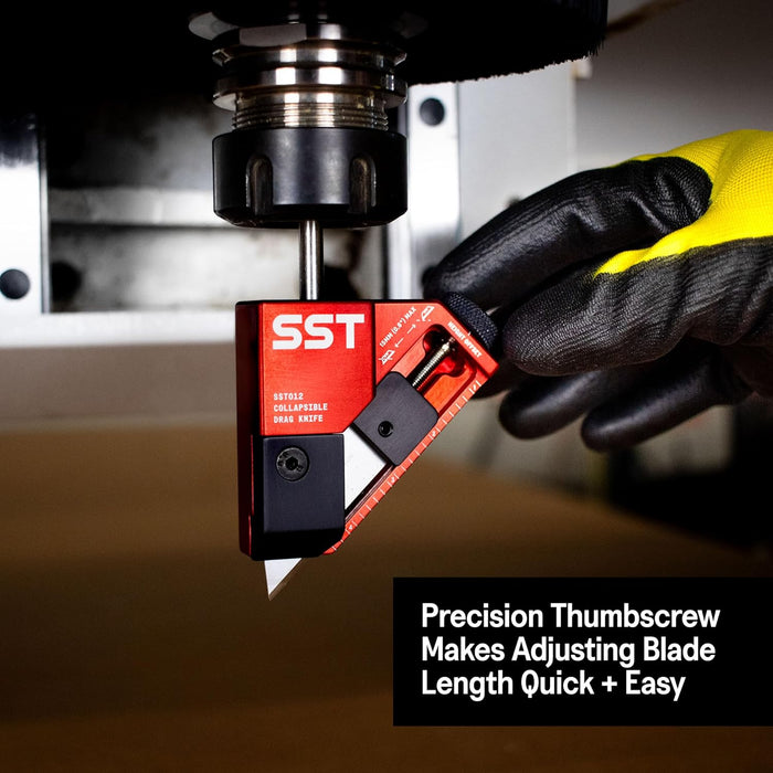 SST012-02 CNC Adjustable Drag Knife - 3/8 Inch Shank