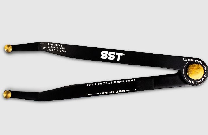 SST014 Adjustable Precision Spanner Wrench - 160mm - 1.5mm to 4mm - 1/16-3/18 In