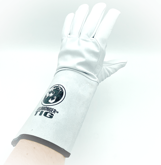 Weldmonger® TIG Welding Gloves - White/Gray 5.9" Cuff