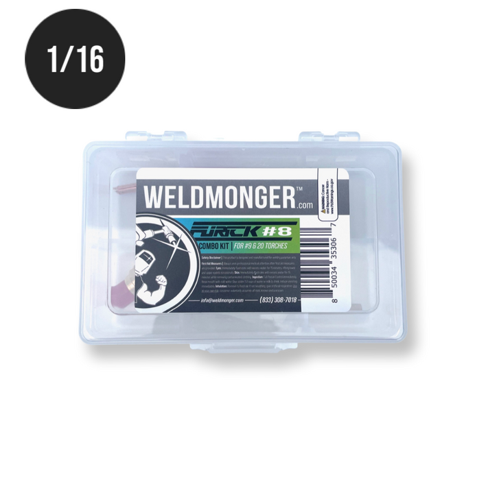 WELDMONGER® Furick #8 PRO Combo Kit, Size 1/16 - For #9 AND #20 Style Torches