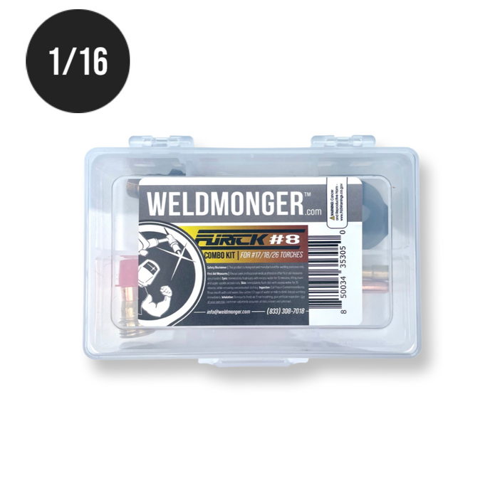 WELDMONGER® Furick #8 PRO Combo Kit, Size 1/16 - For 17,18,26 Style Torches