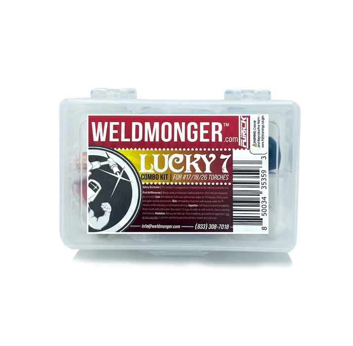 WELDMONGER® LUCKY #7 PRO Combo Kit, Size 3/32 - For 17,18,26 Style Torches