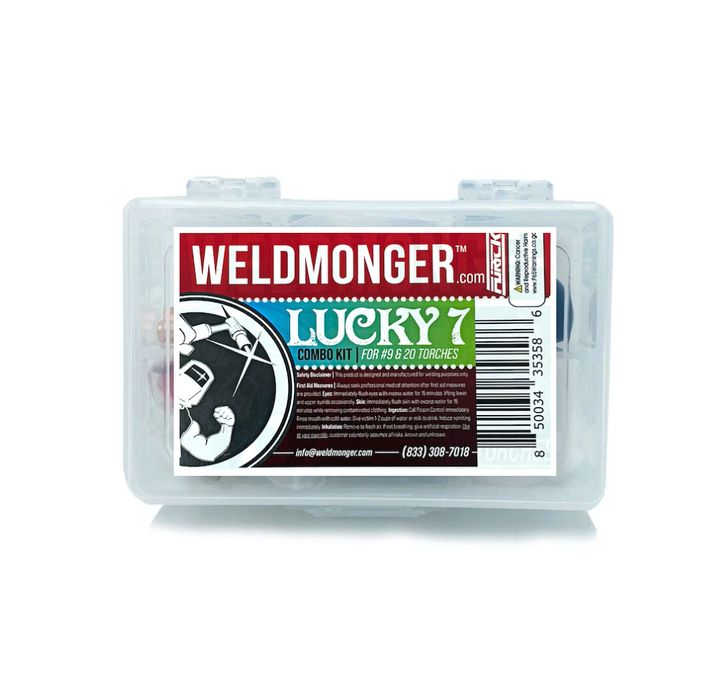 WELDMONGER® LUCKY #7 PRO Combo Kit, Size 3/32 - For 9, 20 Style Torches