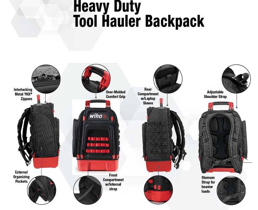WIHA HEAVY DUTY TOOL HAULER BACKPACK
