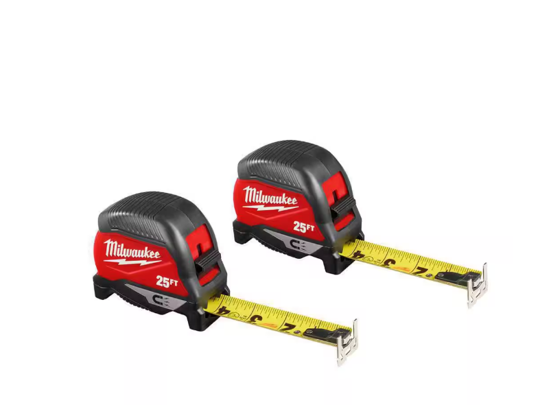 Milwaukee 25 Ft. Magnetic Tape Measure, 2 Pack