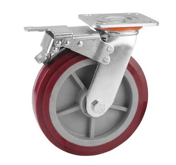 Tolsen 62949  8″ PP&PU Swivel Caster W/Brake (Industrial)