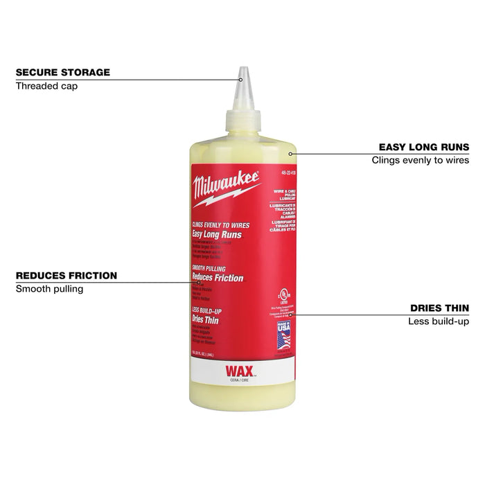 Milwaukee Wire & Cable Pulling Wax Lubricant 48-22-4136