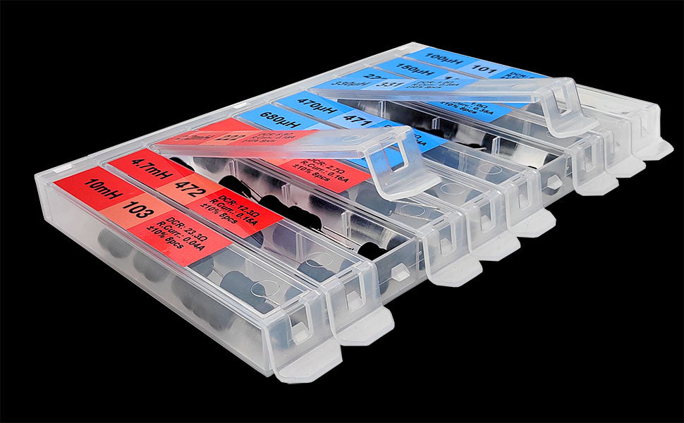 160 Pcs 20 Types Inductors 1uH to 10 mH DIP Radial Power Choke Inductors Assortment Kit