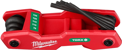 Milwaukee 8-Key Folding Hex Key Set - Torx48-22-2184