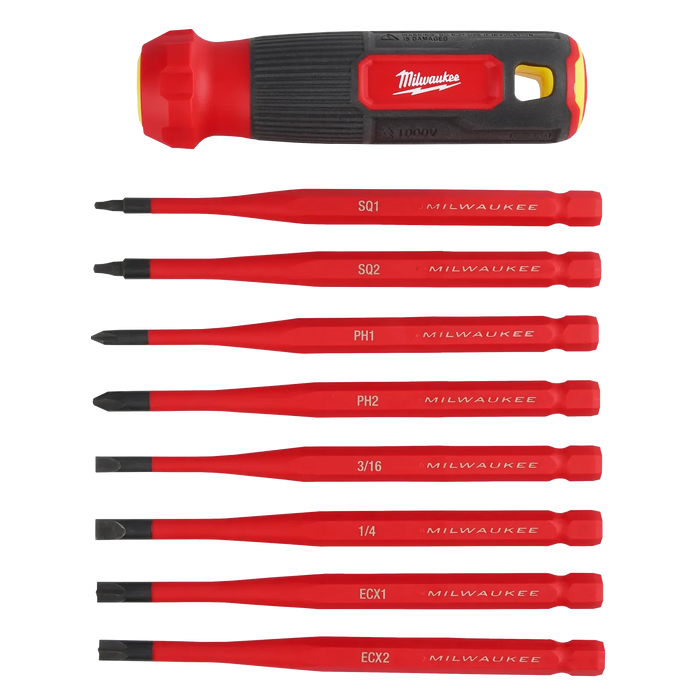 CHECK PRICES Milwaukee 8-in-1 1000V Insulated Slim Tip Multi-Bit Screwdriver 48-22-2218
