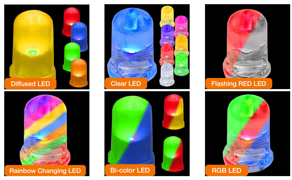 Mini LED Lights 5mm 20 Types 301 pcs