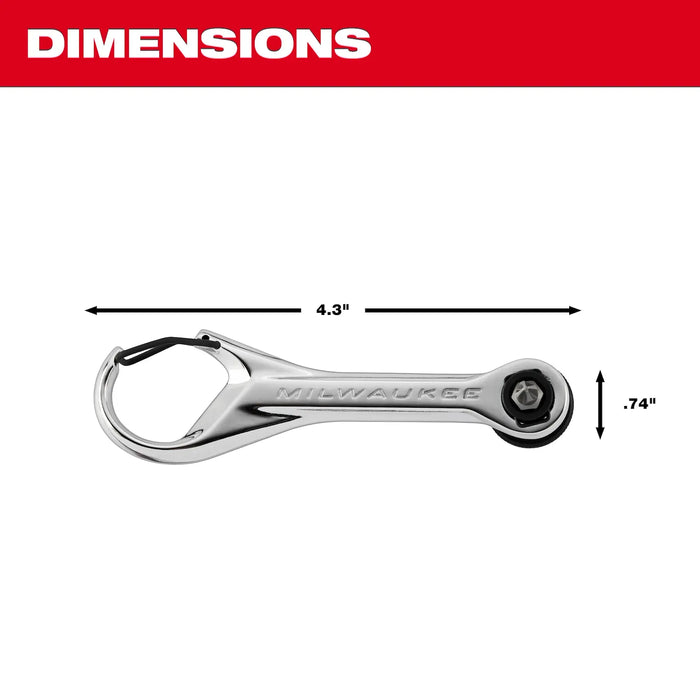 Milwaukee 7-in-1 Multi-Bit Mini Ratchet 48-22-2950