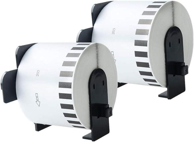2 Rolls Brother compatible DK-2205 Continuous Paper Label Roll, Cut-to-Length Label, 2.4β x 100 Feet,  for Use with All QL Label Printers (BND01657)