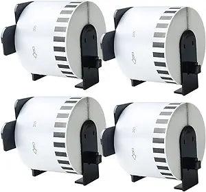 4 Rolls Brother compatible DK-2205 Continuous Paper Label Roll, Cut-to-Length Label, 2.4β x 100 Feet, for Use with All QL Label Printers (BND01657)