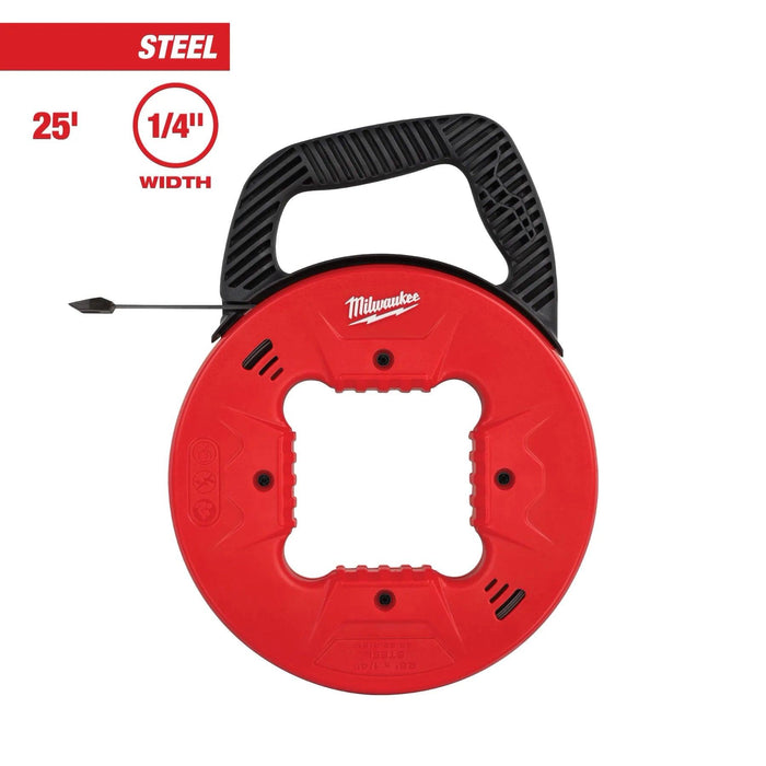 25β 1/4" Steel Fish Tape w/ Low Profile Tip