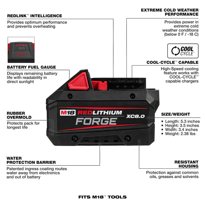 M18™ REDLITHIUM™ FORGE™ XC8.0 Battery Pack 48-11-1881