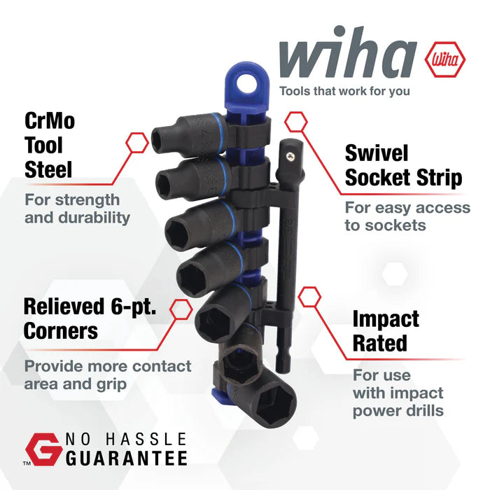 8 Piece 3/8" Drive Metric Impact Socket Set 72094