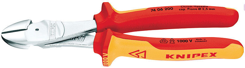 Knipex 74 06 200 Knipex 8 inch HIGH LEVERAGE DIAGONAL CUTTERS - 1000V