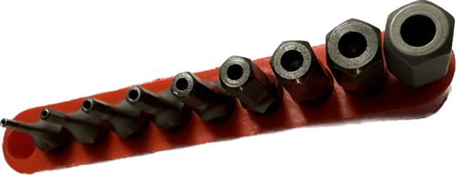 Vega 9pc  1/4 Hex Tamper Proof Insert Bits METRIC with bit holder S2 Steel