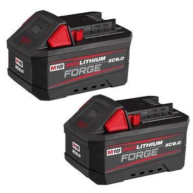 Milwaukee 18V M18 Redlithium FORGE XC6.0 6 Ah Lithium-Ion Battery 2 pc