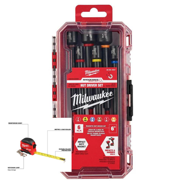 Milwaukee 6ft/2m Keychain Tape Measure