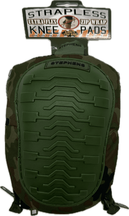 Stephens Strapless Knee Pads Superior Comfort and Support  Soft Cap Non-Marring Camo Green