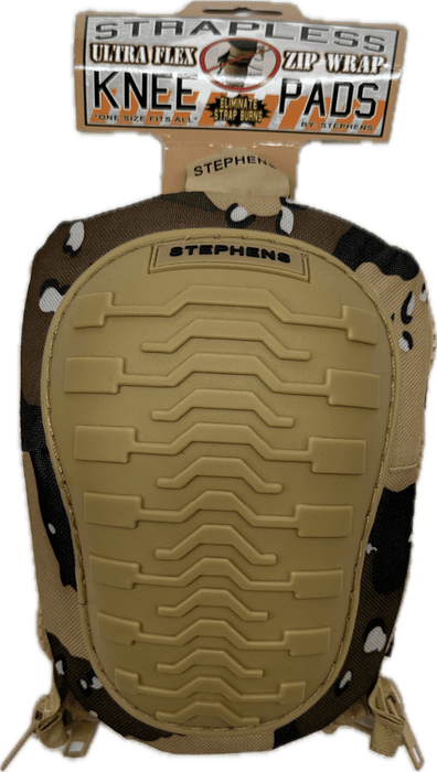 Stephens Strapless Knee Pads Superior Comfort and Support  Soft Cap Non-Marring Camo Tan