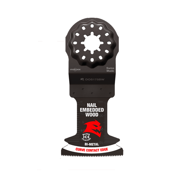 Oscillating Multi-Tool Blades Nail-Embedded Wood