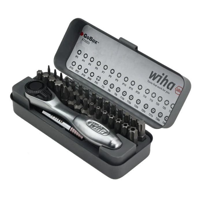 WIHA 32 PIECE GOBOX MASTER TORX BIT SET WITH MINI RATCHET