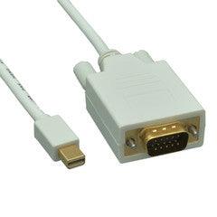 Mini DisplayPort to VGA Video Cable, Mini DisplayPort Male to VGA Male, 6 foot