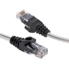 Cat6a Slim Armored Anti-Rodent Copper Ethernet Cable, 10 Gigabit, 28AWG, 500 MHz, 25 foot
