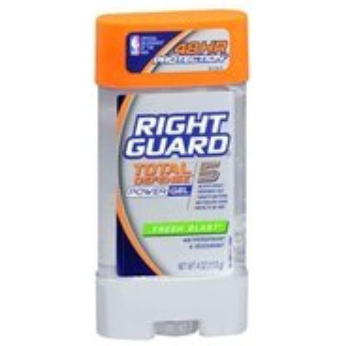 Right Guard Total Defense Anti-Perspirant Deodorant Power Gel Fresh Blast 4 oz (Pack of 3)