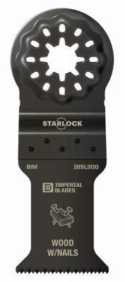 Imperial Blades IBSL300-1 Starlock Oscillating Saw Nail Blade, Wood/Metal, 1-3/8-In. - Quantity 25