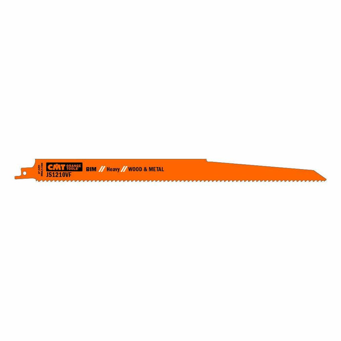 CMT USA, Inc. JS1210VF-5 CMT 5-8 TPI Bimetal Reciprocating Saw Blades for Wood/Metal (5 Pack), 11"