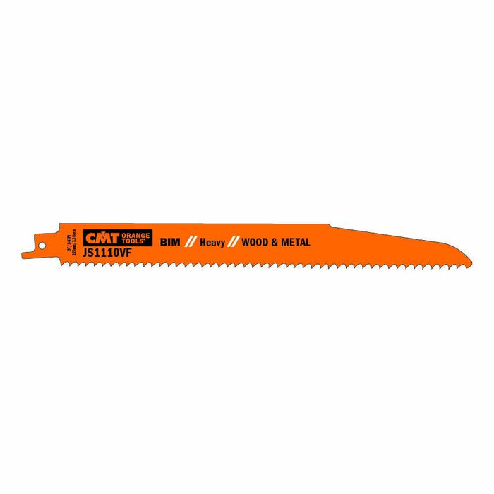 CMT USA, Inc. JS1110VF-5 CMT 5-8 TPI Bimetal Reciprocating Saw Blades for Wood/Metal (5 Pack), 8"