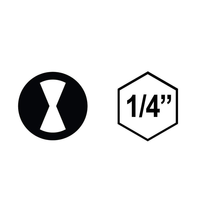 VEGA 1/4" Clutch Insert Bits. Professional Grade S2 Steel 1/4" Hex Shank 1/4" Clutch 1" Insert Bits. 125CG832A-5 (Pack of 5)