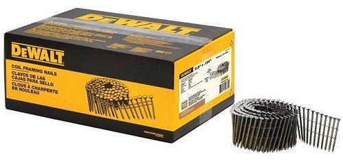 DEWALT DWC8P120D Coil Framing Nail, 2-1/2" L, Round Head, 2-1/2" L, Diamond Point, 0.12" Smooth Shank, Metal
