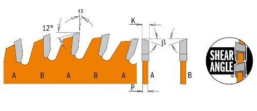 CMT P10060S ITK Plus Finish Sliding Compound Saw Blade, 10 x 60 Teeth, 10° ATB+Shear with 5/8-Inch bore