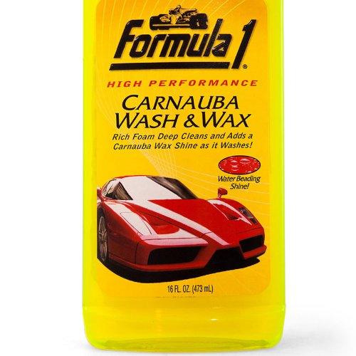 Formula 1 Carnauba Car Wash and Wax, Car Cleaning Wax for Car Detailing w/Carnauba Wax to Protect & Shine β Long Lasting Car Exterior Cleaner to Remove Dirt & Grime β Car Detailing Supplies (64 oz)